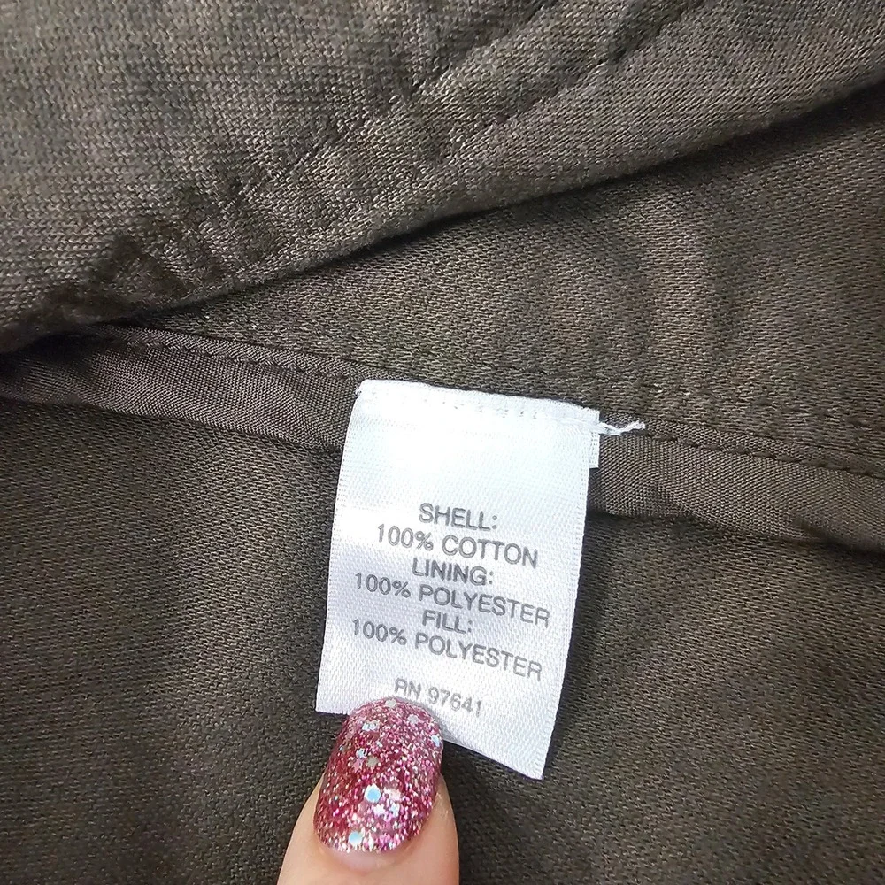 J. Jill Field Jacket XL Brown Removable Quilted Lining Utility Outdoor Barn Coat